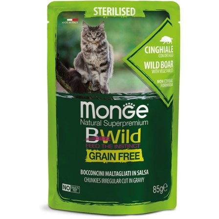Monge B Wild Grain Free Cinghiale Con Ortaggi Cibo Umido Per