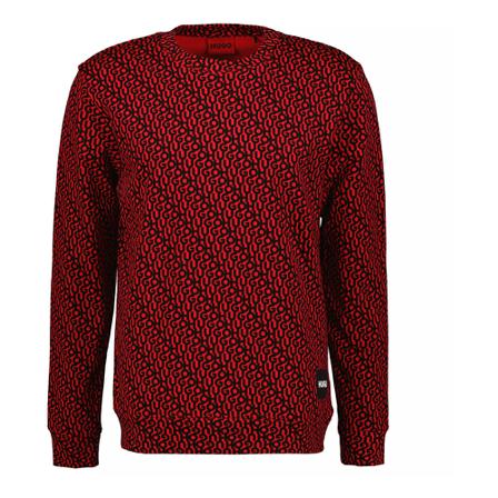 Hugo Boss, Round-neck Knitwear Rood, Heren, Maat:M,Katoen