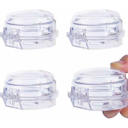 4 kpl Lapsilukko Liesikuvun Nuppi Kansi Kaasuliesi Nuppi Kansi Suojaa Vauvan Lukko Turvallinen Keittiö Perhe Ruokailu (Läpinäkyvä 6x4cm)