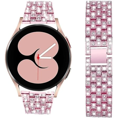 20mm 22mm Diamantarmband kompatibelt med Samsung Galaxy Watch 7/FE/6/5/pro/4/Classic/Active 2 Metallarmband Amazfit GTR 4/GTS 4/2/2e/3 Armband