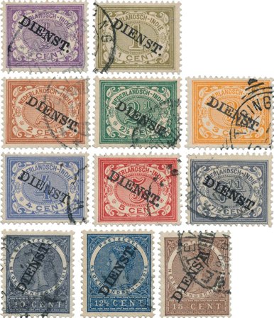 Hollandsk Ostindien 1911 - NVPH D9-D19 - Stemplet