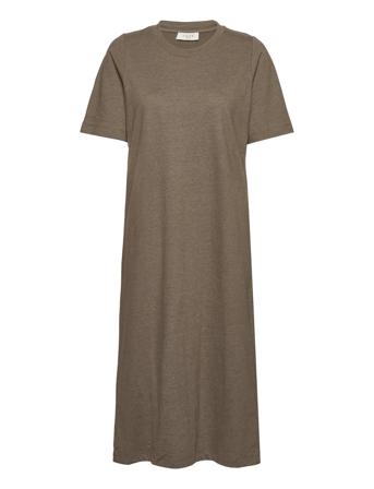 Payton Tee Dress Knälång Klänning Khakigrön NORR