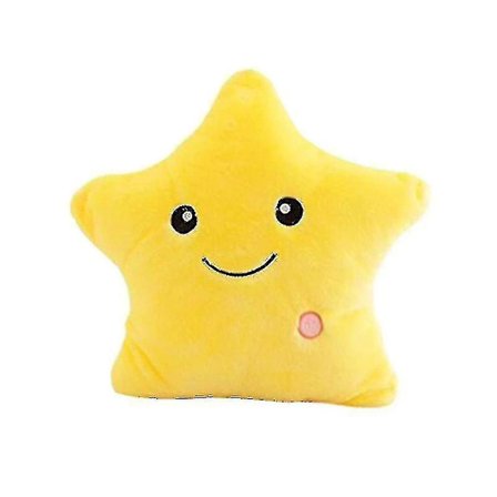 Färgglad lysande femuddig stjärnkudde söt femuddig stjärna plyschleksak trasa docka-1 (hs)Stor femuddig stjärna 40*35 cm
