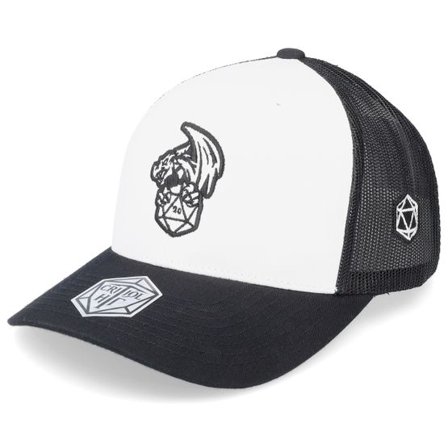 Critiql Hit - Vit trucker Keps - Dice And Dragons White/Black Trucker @ Hatstore