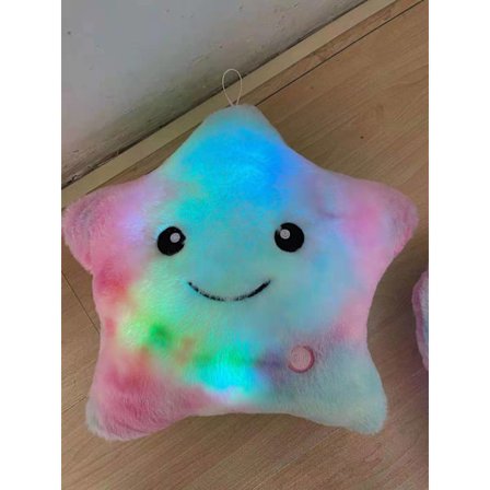 (Farverige) stjernepuder - 40*35cm, 3D dekorative puder, plys pi