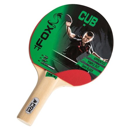 Fox TT Cub 1 Star Bordtennisracket En Storlek Beige/Röd