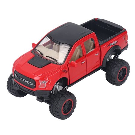 Leksaksbil Pickup Truck i Legering, Simulering, Hållbar, Säker, Barn, Röd, Dekorativ Modell