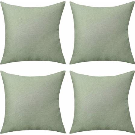 Tyynynpäälliset 45 x 45 puutarhakalusteisiin, kevään koristeelliset ulkotyynynpäälliset vedenpitävät, 18x18 tuumaa, 4 kappaleen pakkaus, vihreä