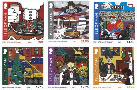 Isle of Man - Skru op for julen - Postfrisk sæt 6v