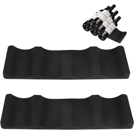 2-delt universell flaskeholder – myk silikonflaskeholder – stablebar organizer for kjøleskap, kjøkken og benkeplate