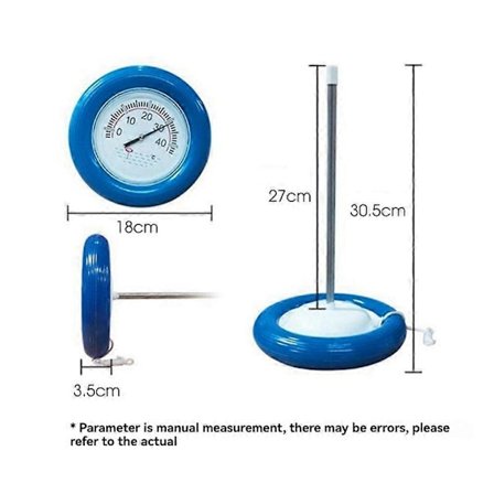 Undervanns Termometer Stor Flytende Plate Vanntemperaturmåler Termometer Badekar Basseng Temperatur