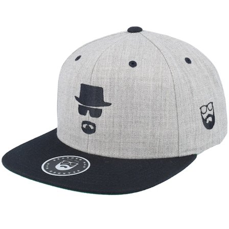 Bearded Man - Cinza snapback Boné - Heisenbeard Grey/Black Snapback @ Hatstore