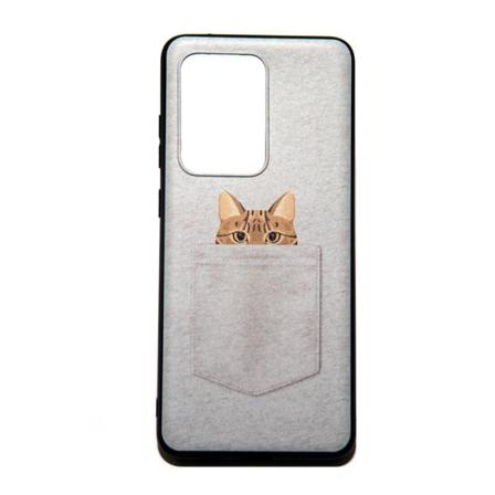 Samsung Galaxy S20 Ultra Skal Med Katt I Bröstficka.