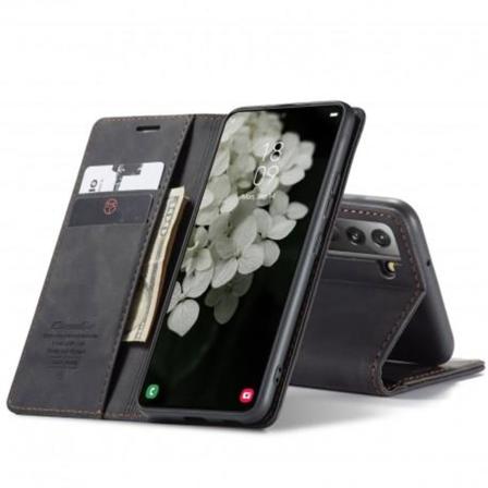 Samsung S22 Plus Exklusivt Elegant Flipfodral Caseme 3-fack Svart