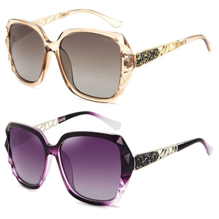 Suuret vintage-aurinkolasit polarisoidulla UV-suojalla, klassinen muoti