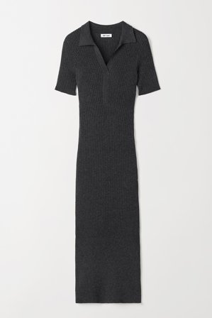 Soft Goat - Pique dress - Kleid aus Kaschmir - L - Grey