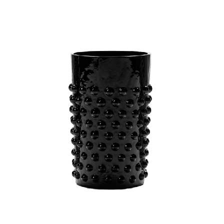 In Flore Cecilia Dricksglas, Höga, 2-pack Glas Svart 11 cm