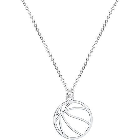 Minimalistisk Hul Basketball Vedhæng Halskæde Til Teenagere Sportsentusiaster Venskab