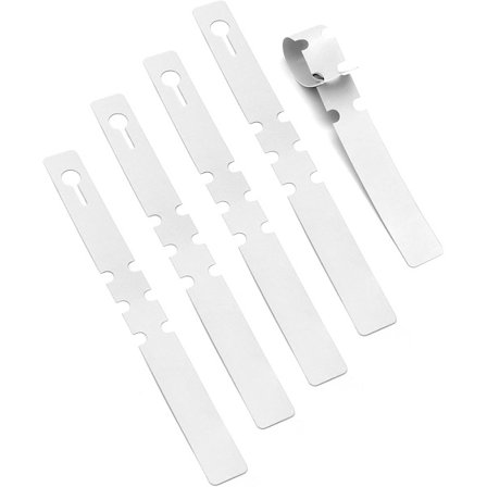 Pakke med 200 etiketter til haveplanter, 21x2 cm plastik plantetiketter vejrbestandige Justerbare til udendørs brug, hvide