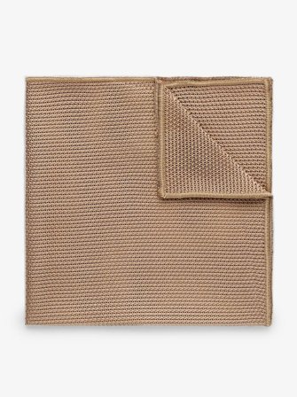 John Henric Men's Beiges Einstecktuch aus Grenadine Size Onesize