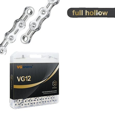 MTB-kedja, 12 växlar, titanregnbågens färg, 1 st 12s sl silver