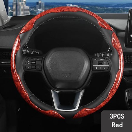 Universal bil trä rattkåpa d-formad rund ratt skyddskåpa halkfri bil interiörtillbehör