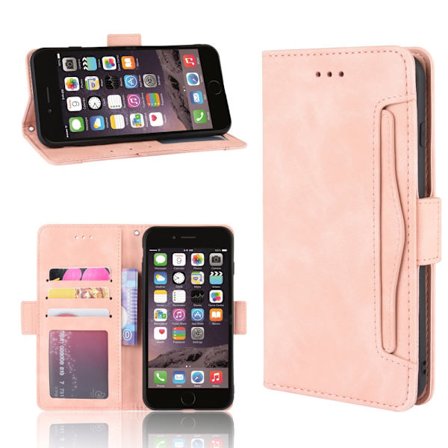 Multi Slot Plånboksfodral iPhone 7/8 Plus Rosa