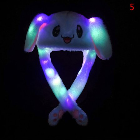 Sjov Hat Kvinder Børn Belysning Hat e Ører Plys Ører Cap