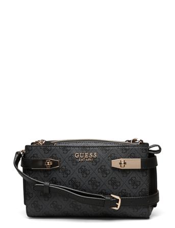 Zadie Logo Elite Xbody Top Zip Bags Crossbody Bags Svart GUESS