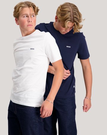 BOSS SET 2 T-SHIRTS Blå T-skjorter Gutt - Kids Brand Store