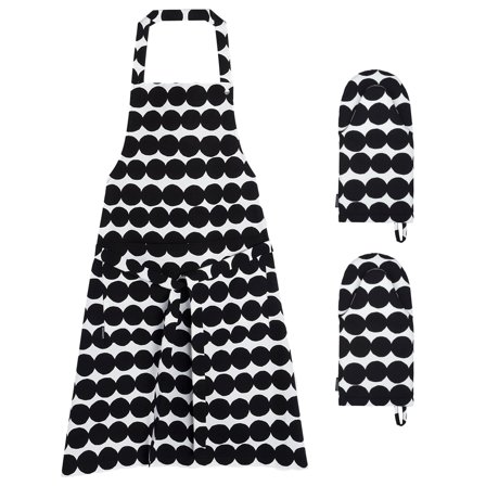 Marimekko Räsymatto tekstilsett, 3 deler' - 'Svart og hvitt