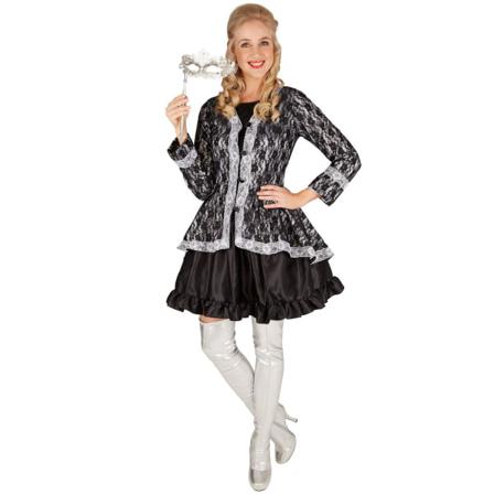 Tectake Maskeraddräkt Adlig Grevinna Silver L