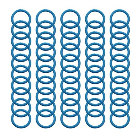 50 stk. farverige dobbeltspænde bogringe til scrapbogbinding og løsbladopbevaring