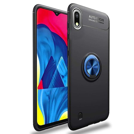 Samsung Galaxy A10 - Skal med Ringhållare Svart/Blå