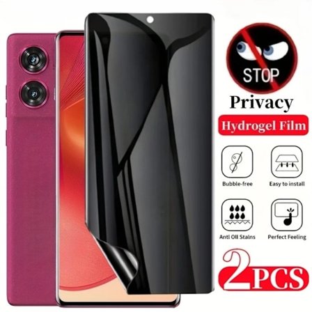 2 st Anti-Spion Hydrogel Film för Motorola Edge 60 50 Fusion 40 50 Neo 30 Pro Ultra G85 Full Täckning Skärmskydd