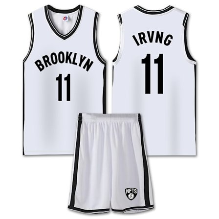 NBA Basket Uniform BKN White Suit-11 Irving