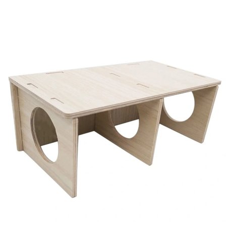 Hamster Træ Skjulested Lille Rede Massivt Træ Lille Hus Hamster Rede Gylden Silke Bjørn Lille Hus Legetøj Tilbehør M