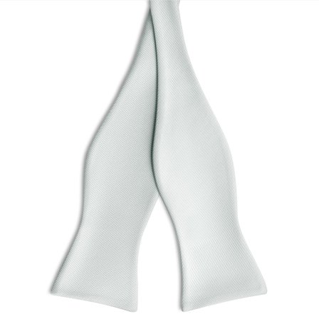 Sølvtonet selvbinder Grosgrain Sløyfe for menn - Selvbinder