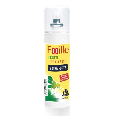 Foille Insetti Repellente Extra Forte Deet 50%, Spray anti