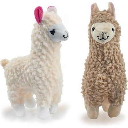 2 söpöä alpakka pehmolelua, valkoinen ja ruskea pehmeä lelukudde, puuvillatäytteinen, kodintarvikkeet sohvalle sängylle tuolille työpöydälle[CO]