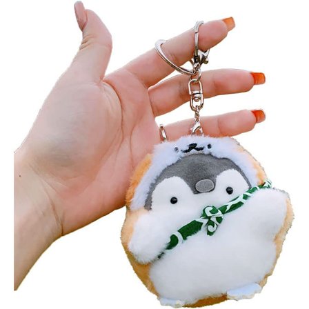 Pehmoinen avaimenperä kawaii avaimenperä pienet täytetyt eläimet, Corgi Penguin, söpöt avaimenperät reppuihin, kawaii-eläimet. (keltainen-Corgi 