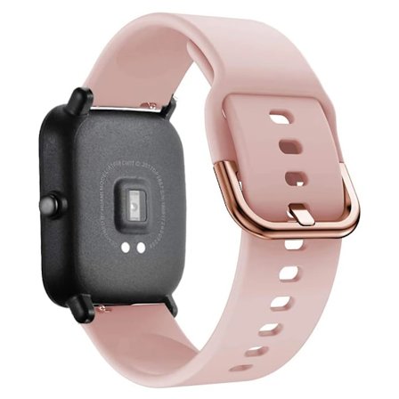 20mm 22mm Armband för Amazfit GTS 2/3/4 Mini Band GTR 2/3/4 42mm Silikon Armband Armband för Amazfit Bip Band Tillbehör Rosa