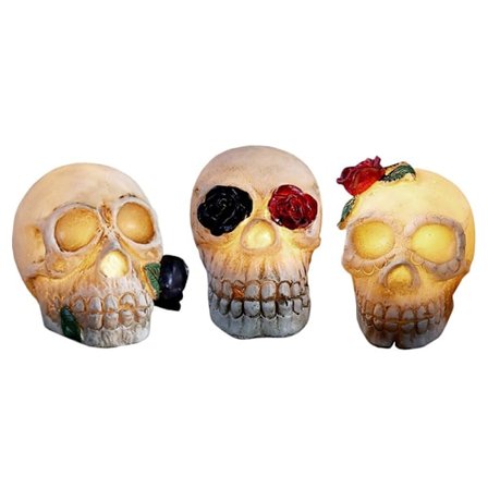 3x Kranielanterner, Dekoration - Halloween