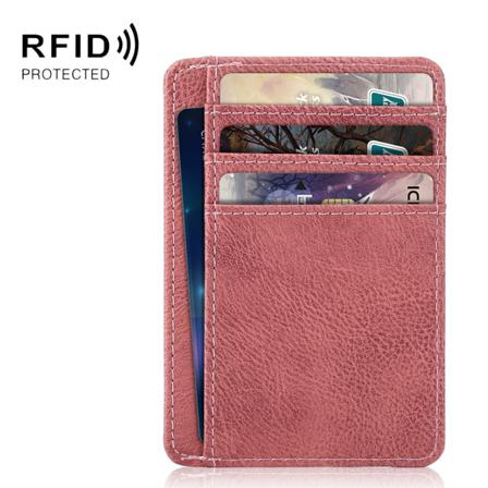 Öppen Plånbok Med Rfid-skydd Och Plats För Id-kort - Röd