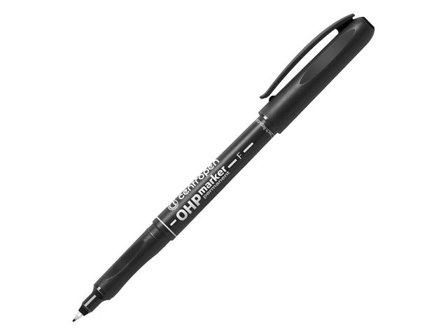 CENTROPEN Märkpenna Permanent, tunn spets, 0,6 mm linjebredd, svart - Lyreco - Kontorsmaterial - Pennor - Overheadpennor