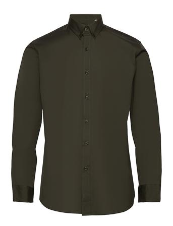 The Organic Poplin Shirt Paita Bisnes Vihreä By Garment Makers