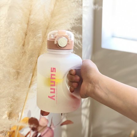 Super stor kapacitet sport vattenflaska flickor yoga flaska flaska nät röd massor av fat högvärdig rymdflaska skrubbpuder 1000ml