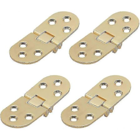 4 stk. sammenleggbare flipptopphengsler, sammenleggbart bordhengsle sinklegering, runde kanter, 180 graders sammenlegging, Så