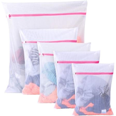 Pesupussit pyykille - 5 pakkausta (1XL+2L+2M) Uudelleenkäytettävä, raskas pyykinpesukonepussi puserolle, sukille, alusvaatteille, rintaliiveille, 