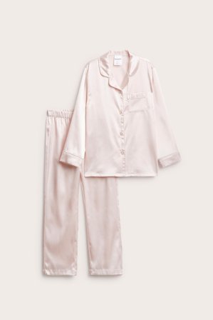 Kappahl | Piżama z satyny | Jasnoróżowy